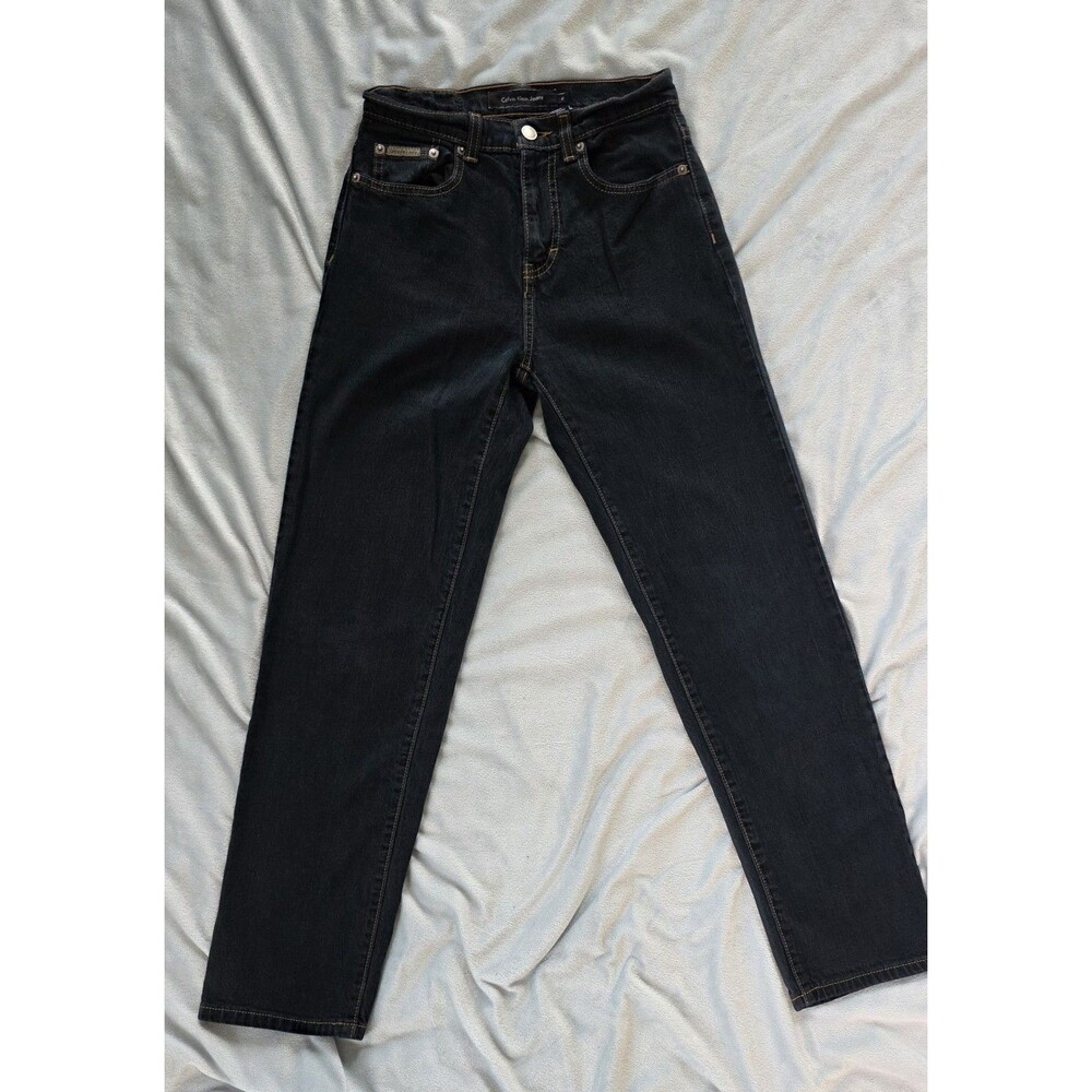 Calvin Klein Jeans Womens Size 2 Dark Wash Stretch Straight Leg Jeans 32x41